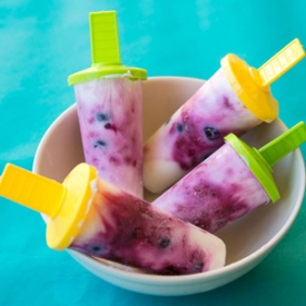 Blueberry Yogurt Popsicles