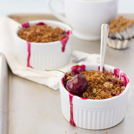 Brown Butter Cherry Crumble