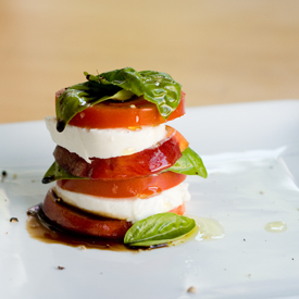 Balsamic Peach Caprese Salad