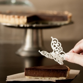 Butterfly Chocolate Tart