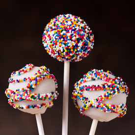 Colorful Funfetti Cake Pops