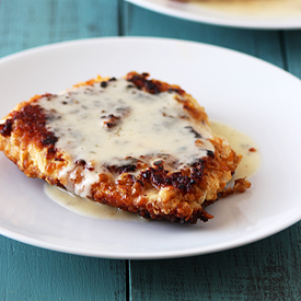 Pretzel Chicken with Beer Sauce