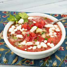 Watermelon and Tomato Gazpacho