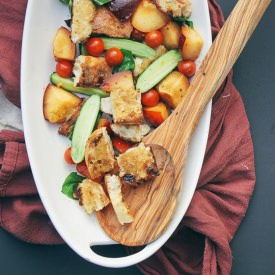 Maple Bourbon Glazed Panzanella