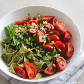 Spinach Pasta with Tomatoes