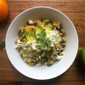 Quinoa with Peppers, Beans