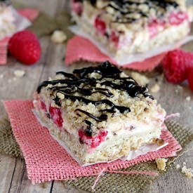 Chocolate Raspberry Cheesecake Bars