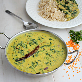 Spicy Spinach and Lentil Curry