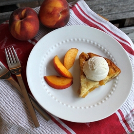 Buttery Baked Peach Pancake