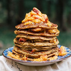 Mango Millet Peach Pancakes