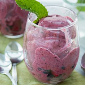 5 Minute Berry Mint Ice Cream