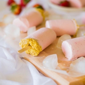 Strawberry Cream Cheese Popsicles