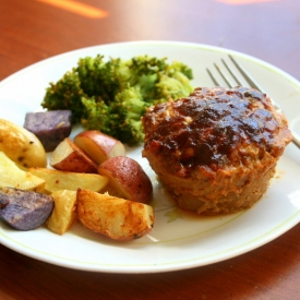 Mini BBQ Turkey Meatloaves