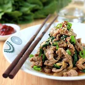 Bulgogi with Wilted Spinach