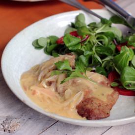 Veal Liver with Mustard Sauce