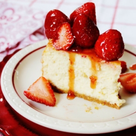 Vanilla Cheesecake & Strawberries