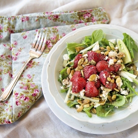 Pickled Strawberries and Greens