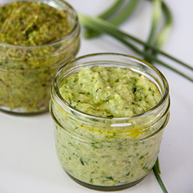 Garlic Scape Pesto (Two Ways)