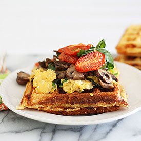 Chilli, Cheese & Cornbread Waffles