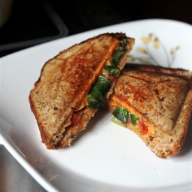 Grilled Cheese Tomato & Kale Sammy