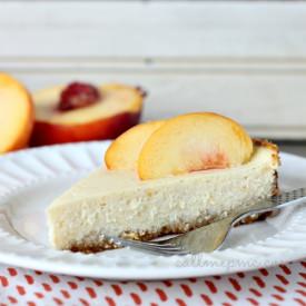 Skinny Peaches & Cream Cheesecake