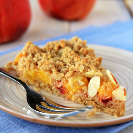 Crumble Cake with Peaches