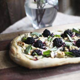 Blackberry Pear Herbed Pizza