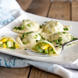 Zucchini and Corn Ravioli