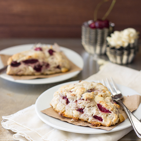 White Chocolate Cherry Scones