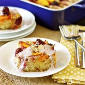 Nectarine, Peach, & Blackberry Cake