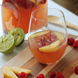 Peach and Raspberry Sangria