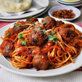 Spicy Tomato & Red Wine Meatballs