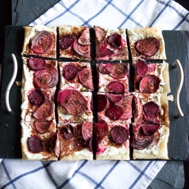 Roasted Beet & Goat Cheese Tart