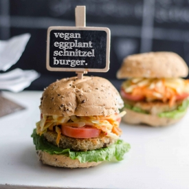 Vegan Eggplant Schnitzel Burger