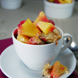 Pineapple & Raspberry Bread Pudding