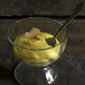 Saffron Ginger Pudding