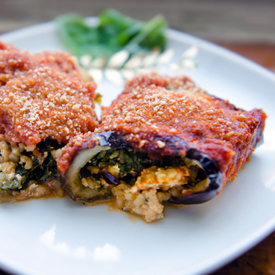 Vegan Eggplant Rollatini