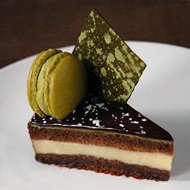 Chocolate & Matcha Entremet Cake