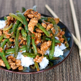 Chinese Green Beans with Turkey