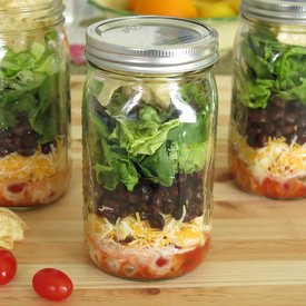 Layered Taco Salad in a Jar