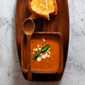 Tomato Soup with Grilled Cheese