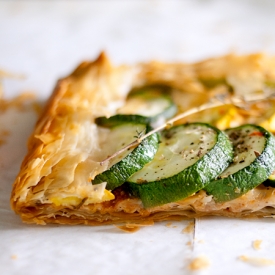 Zucchini and Bell Peppers Tart