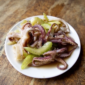 Sauteed Calamari with Celery