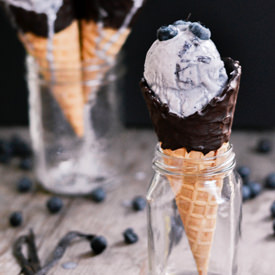 Blueberry Vanilla Bean Ice Cream