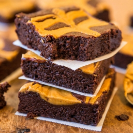 Peanut Butter-Swirl Fudgy Brownies