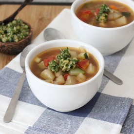 Minestrone with Pesto