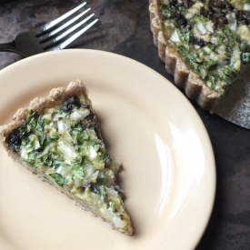 Bok Choy and Mushroom Tart