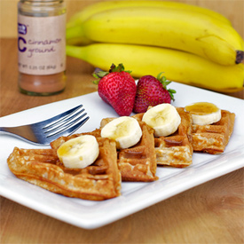 Banana Cinnamon Waffles