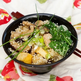 Takikomi-Gohan or Mixed Rice Bowl