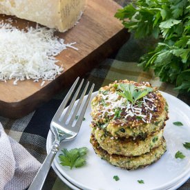 Zucchini Quinoa Parmesan Fritters